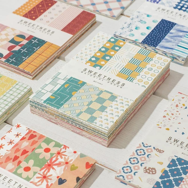 Kinderia 500 Sheets Vintage Scrapbook Paper Supplies , Aesthetic Paper Decorative Sheet of Paper , Scrap Book Material for DIY Scrapbooks Journal Photo Album Crafts(3.35 x 2.17 In) - Image 3